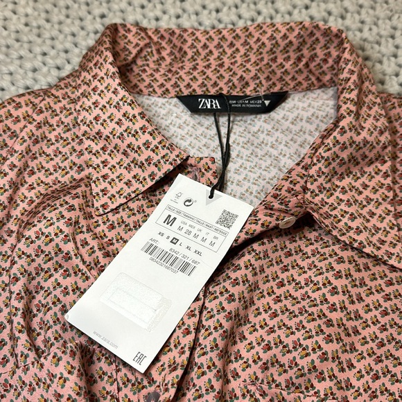 Zara dress.polyester soft material. NWT. Fall floral pattern. Dress or duster - Picture 6 of 10